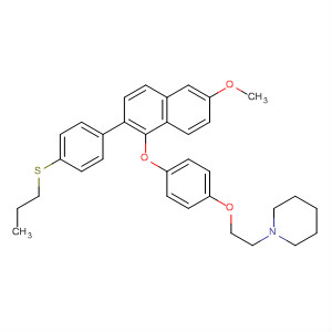 Piperidine,1-[2-[4-[[6-methoxy-2-[4-(propylthio)phenyl]-1-naphthalenyl]oxy]phenoxy]ethyl]-