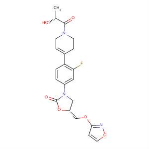 Pyridine,4-[2-fluoro-4-[(5R)-5-[(3-isoxazolyloxy)methyl]-2-oxo-3-oxazolidinyl]phenyl]-1,2,3,6-tetrahydro-1-[(2R)-2-hydroxy-1-oxopropyl]-