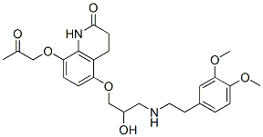 5-[3-[2-(3,4-dimethoxyphenyl)ethylamino]-2-hydroxy-propoxy]-8-(2-oxopr opoxy)-3,4-dihydro-1H-quinolin-2-one