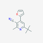 3-Pyridinecarbonitrile, 6-(1,1-dimethylethyl)-4-(2-furanyl)-2-methyl-