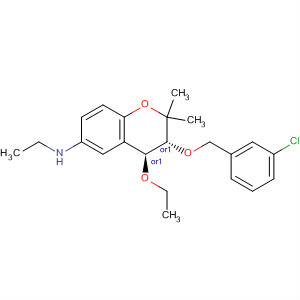 2H-1-Benzopyran-6-amine,3-[(3-chlorophenyl)methoxy]-4-ethoxy-N-ethyl-3,4-dihydro-2,2-dimethyl-,(3R,4S)-rel-