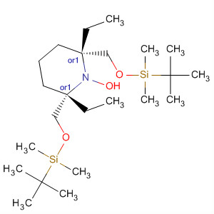1-Piperidinyloxy,2,6-bis[[[(1,1-dimethylethyl)dimethylsilyl]oxy]methyl]-2,6-diethyl-,(2R,6S)-rel-