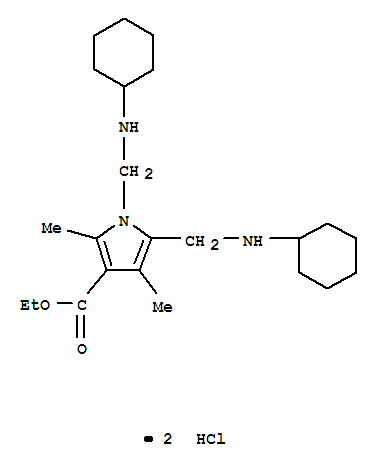 ethyl 1,5-bis[(cyclohexylamino)methyl]-2,4-dimethyl-1H-pyrrole-3-carboxylate