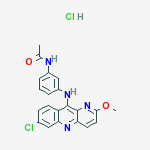 N-{3-[(7-chloro-2-methoxybenzo[b][1,5]naphthyridin-10-yl)amino]phenyl}acetamide hydrochloride (1:1)