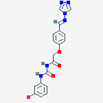 N-[(3-fluorophenyl)carbamoyl]-2-[4-[(e)-1,2,4-triazol-4-yliminomethyl]phenoxy]acetamide