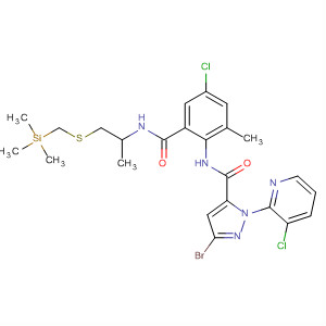 1H-Pyrazole-5-carboxamide,3-bromo-N-[4-chloro-2-methyl-6-[[[1-methyl-2-[[(trimethylsilyl)methyl]thio]ethyl]amino]carbonyl]phenyl]-1-(3-chloro-2-pyridinyl)-
