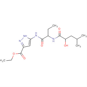1H-Pyrazole-3-carboxylic acid,5-[[2-[(2-hydroxy-4-methyl-1-oxopentyl)amino]-1-oxobutyl]amino]-, ethylester