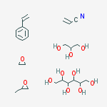 D-Glucitol, polymer with ethenylbenzene, methyloxirane, oxirane, 1,2,3-propanetriol and 2-propenenitrile