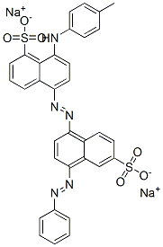8-[(4-Methylphenyl)amino]-5-[[4-(phenylazo)-6-sulfo-1-naphthalenyl]azo]-1-naphthalenesulfonic acid disodium salt