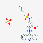 acridin-9-yl-[4-(hexylsulfonylamino)-2-methoxyphenyl]azanium;methanesulfonate