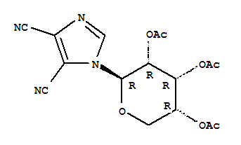 1-(2,3,4-tri-O-acetylpentopyranosyl)-1H-imidazole-4,5-dicarbonitrile