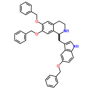 6,7-bis(benzyloxy)-1-{[5-(benzyloxy)-1H-indol-3-yl]methyl}-1,2,3,4-tetrahydroisoquinoline