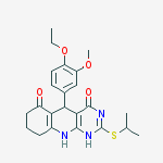 5-(4-ethoxy-3-methoxyphenyl)-2-[(1-methylethyl)sulfanyl]-5,8,9,10-tetrahydropyrimido[4,5-b]quinoline-4,6(1H,7H)-dione