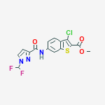 methyl 3-chloro-6-({[1-(difluoromethyl)-1H-pyrazol-3-yl]carbonyl}amino)-1-benzothiophene-2-carboxylate