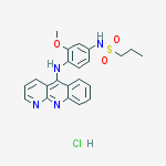 N-[4-(benzo[b][1,8]naphthyridin-5-ylamino)-3-methoxyphenyl]propane-1-sulfonamide hydrochloride