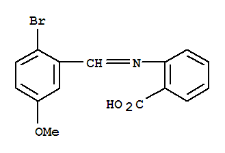 2-{[(1E)-(2-bromo-5-methoxyphenyl)methylidene]amino}benzoic acid