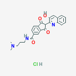 1H-INDENE-5-CARBOXAMIDE,N-[3-(DIMETHYLAMINO)PROPYL]-2,3-DIHYDRO-2-(3-HYDROXY-2-QUINOLINYL)-1,3-DIOXO- HCL