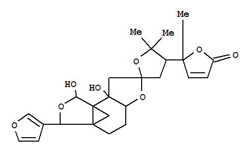 Spiro[furan-2(3H),7'(4'H)-[1H,3H-3a,8b]methanobenzo[1,2-b:3,4-c']difuran],2(5H)-furanone deriv.