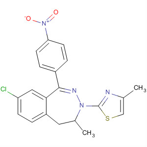 3H-2,3-Benzodiazepine,8-chloro-4,5-dihydro-4-methyl-3-(4-methyl-2-thiazolyl)-1-(4-nitrophenyl)-