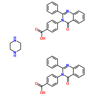 4-(4-oxo-2-phenylquinazolin-3(4H)-yl)benzoic acid - piperazine (2:1)