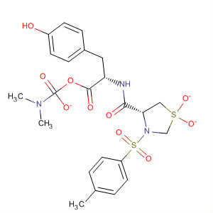L-Tyrosine,N-[[(4R)-3-[(4-methylphenyl)sulfonyl]-1,1-dioxido-4-thiazolidinyl]carbonyl]-, dimethylcarbamate (ester)