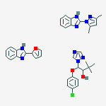 1H-1,2,4-Triazole-1-ethanol, beta-(4-chlorophenoxy)-alpha-(1,1-dimethy lethyl)-, mixt. with 2-(3,5-dimethyl-1H-pyrazol-1-yl)-1H-benzimidazole  and 2-(2-furanyl)-1H-benzimidazole