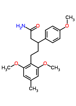 5-(2,6-dimethoxy-4-methylphenyl)-3-(4-methoxyphenyl)pentanamide