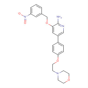 2-Pyridinamine,5-[4-[2-(4-morpholinyl)ethoxy]phenyl]-3-[(3-nitrophenyl)methoxy]-