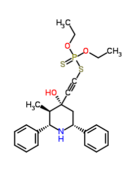 O,O-diethyl S-{[(2S,3R,4R,6R)-4-hydroxy-3-methyl-2,6-diphenylpiperidin-4-yl]ethynyl} dithiophosphate