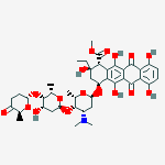 methyl (1R,2R,4S)-2-ethyl-2,5,7,10,12-pentahydroxy-6,11-dioxo-4-{[2,3,6-trideoxy-4-O-{2,6-dideoxy-4-O-[(2R,6S)-6-methyl-5-oxotetrahydro-2H-pyran-2-yl]-alpha-L-lyxo-hexopyranosyl}-3-(dimethylamino)-alpha-L-lyxo-hexopyranosyl]oxy}-1,2,3,4,6,11-hexahydrotetr