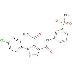 1H-Pyrazole-4-carboxamide,5-acetyl-1-(4-chlorophenyl)-N-[3-(methylsulfonyl)phenyl]-