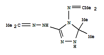 2-Propanone,2-[4,5-dihydro-5,5-dimethyl-4-[(1-methylethylidene)amino]-1H-1,2,4-triazol-3-yl]hydrazone