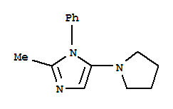 1H-Imidazole,2-methyl-1-phenyl-5-(1-pyrrolidinyl)-