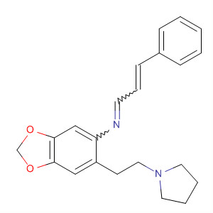 1,3-Benzodioxol-5-amine,N-(3-phenyl-2-propenylidene)-6-[2-(1-pyrrolidinyl)ethyl]-