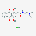 N-[2-(diethylamino)ethyl]-2-(1,4-dihydroxy-9,10-dioxoanthracen-2-yl)acetamide;hydrochloride
