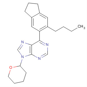 9H-Purine,6-(6-butyl-2,3-dihydro-1H-inden-5-yl)-9-(tetrahydro-2H-pyran-2-yl)-