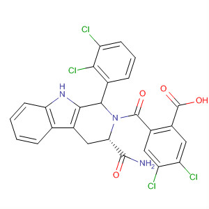 Benzoic acid,2-[[(3S)-3-(aminocarbonyl)-1-(2,3-dichlorophenyl)-1,3,4,9-tetrahydro-2H-pyrido[3,4-b]indol-2-yl]carbonyl]-4,5-dichloro-