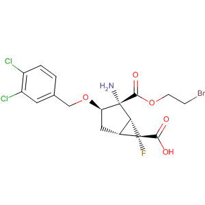 Bicyclo[3.1.0]hexane-2,6-dicarboxylic acid,2-amino-3-[(3,4-dichlorophenyl)methoxy]-6-fluoro-, 6-(2-bromoethyl)ester, (1R,2R,3R,5R,6R)-