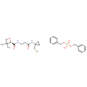 Phosphoric acid,(3R)-3-hydroxy-4-[[3-[[1-(mercaptomethyl)cyclopropyl]amino]-3-oxopropyl]amino]-2,2-dimethyl-4-oxobutyl bis(phenylmethyl) ester