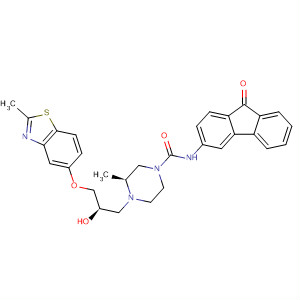 1-Piperazinecarboxamide,4-[(2R)-2-hydroxy-3-[(2-methyl-5-benzothiazolyl)oxy]propyl]-3-methyl-N-(9-oxo-9H-fluoren-3-yl)-, (3S)-