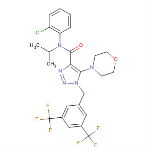 1H-1,2,3-Triazole-4-carboxamide,1-[[3,5-bis(trifluoromethyl)phenyl]methyl]-N-(2-chlorophenyl)-N-(1-methylethyl)-5-(4-morpholinyl)-