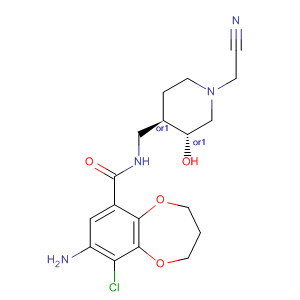 2H-1,5-Benzodioxepin-6-carboxamide,8-amino-9-chloro-N-[[(3R,4R)-1-(cyanomethyl)-3-hydroxy-4-piperidinyl]methyl]-3,4-dihydro-, rel-