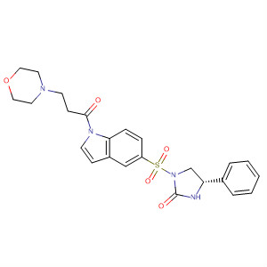 1H-Indole,2,3-dihydro-1-[3-(4-morpholinyl)-1-oxopropyl]-5-[[(4S)-2-oxo-4-phenyl-1-imidazolidinyl]sulfonyl]-