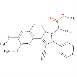 Pyrrolo[2,1-a]isoquinoline-3-propanoic acid,1-cyano-5,6-dihydro-8,9-dimethoxy-2-(4-pyridinyl)-, methyl ester