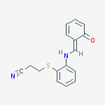 3-[(2-{[(6-oxocyclohexa-2,4-dien-1-ylidene)methyl]amino}phenyl)sulfanyl]propanenitrile