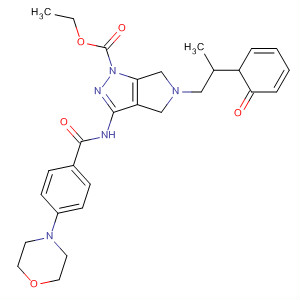Pyrrolo[3,4-c]pyrazole-1(4H)-carboxylic acid,5,6-dihydro-3-[[4-(4-morpholinyl)benzoyl]amino]-5-[(2R)-1-oxo-2-phenylpropyl]-, ethyl ester