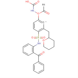 Carbamic acid, [4-[[(2-benzoylphenyl)amino]sulfonyl]phenyl]-,(tetrahydro-2H-pyran-2-yl)methyl ester
