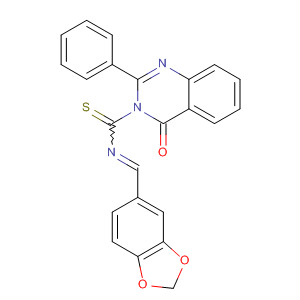 3(4H)-Quinazolinecarbothioamide,N-(1,3-benzodioxol-5-ylmethylene)-4-oxo-2-phenyl-