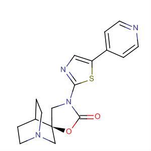 Spiro[1-azabicyclo[2.2.2]octane-3,5'-oxazolidin]-2'-one,3'-[5-(4-pyridinyl)-2-thiazolyl]-, (3R)-