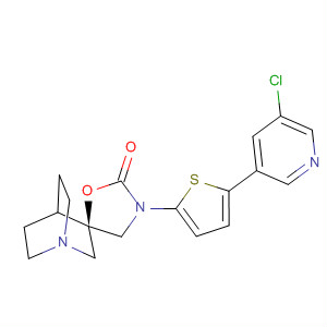 Spiro[1-azabicyclo[2.2.2]octane-3,5'-oxazolidin]-2'-one,3'-[5-(5-chloro-3-pyridinyl)-2-thienyl]-, (3R)-